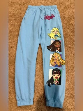 Light Blue Graphic Bratz Jogger Pants